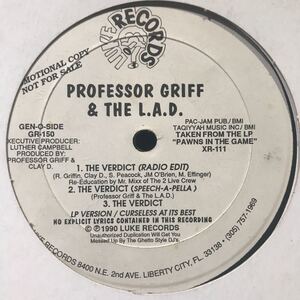 Professor Griff & The L.A.D. / The Verdict USオリジナルプロモ盤