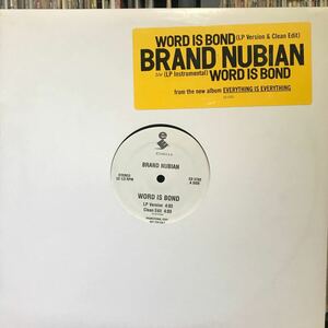 Brand Nubian / Word Is Bond USプロモ盤