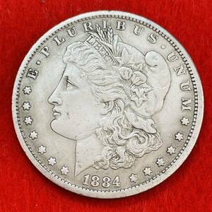 アメリカ　硬貨　自由の女神　1884年　リバティ　イーグル　モルガン　13の星　コイン　古銭　重さ22.93g