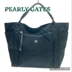 【美品】PEARLY GATES パーリーゲイツ ゴルフ トートバッグ ロッカーバッグ 黒