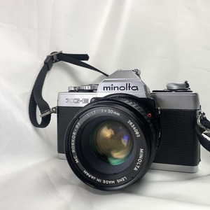 【1円スタート】ミノルタ MINOLTA XG-E フィルムカメラとMC ROKKOR -PF 1：7 f=50mm レンズ 【ジャンク】