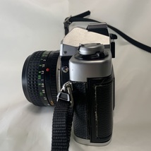 ミノルタ MINOLTA XG-E カメラとMC ROKKOR -PF 1：7 f=50mm レンズ 簡易清掃【ジャンク】_画像4