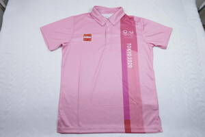 新品　ピンク　2020 東京オリンピック　エネオス　ポロシャツ 半袖シャツ　サイズM　asics アシックス　2033A776