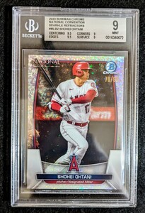 【99枚限定】鑑定品 BGS9 2023 Bowman Chrome - 大谷翔平 Shohei Ohtani National Convention Sparkle Refractor 99シリ / Angels Topps