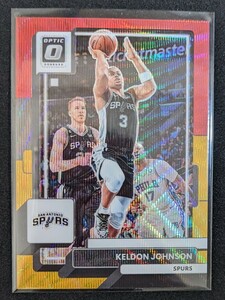 【初売！1円スタート】2022-23 Panini Donruss Optic - Keldon Johnson Red & Gold Wave 99シリアル / Spurs