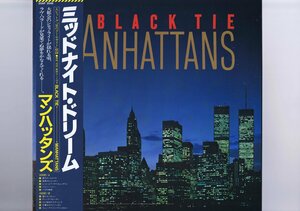 盤質新品同様 国内盤 LP Manhattans / Black Tie / マンハッタンズ ミッドナイト・ドリーム 帯付 インサート付 25AP 2046