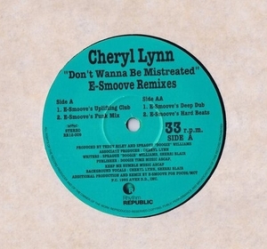 盤質良好 国内盤 12inch Cheryl Lynn / Don't Wanna Be Mistreated (E-Smoove Remixes) / シェリル・リン RR12-009