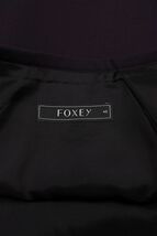 HGC-E332/美品 FOXEY ひざ丈スカート マカロンシック ウール ストレッチ 40 L 紫 日本製_画像6