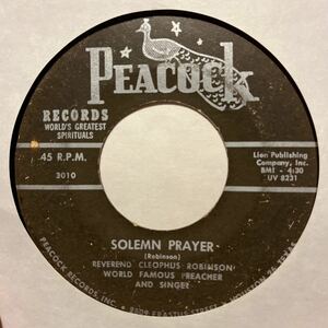 輸入盤 7インチ　REVEREND CLEOPHUS ROBINSON WORLD FAMOUS PREACHER # SOLEMN PRAYER / ALL MY HELP