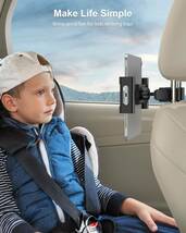 TECURS 車のヘッドレストの iPad のホールダー 後部座席のホールダー 適合全ての 4.7-12.9 インチ装置およびヘッドレスト棒 HT01_画像8