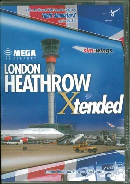 新品 Mega Airport London Heathrow Xtended (FSX/FSX:SE/FS2004/P3D V3) ロンドン ヒースロー空港 アドオンソフト