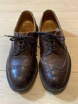 ネペンテス nepenthes トリッカーズ Tricker's ASYMMETRIC GIBSON アシメトリー ギブソン 茶 ブラウン UK6ハーフ 25.0cm 別注 廃番 レア_画像1