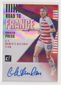 2018-19 Donruss Soccer Christen Press Road To France Autograph card