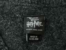 Harry Potter ハリーポッター メンズ ホグワーツ Vネック ニットセーター 杢グレー_画像2