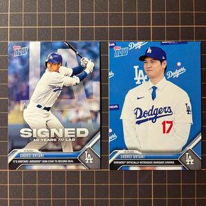 Topps NOW 2023 OS-21 OS-23 大谷翔平 ロサンゼルスドジャース 移籍 契約 記者会見 ２枚セット