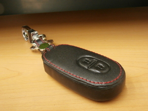  exclusive use smart key case 5 black red Suzuki series / original leather Spacia Wagon R Palette Lapin MR Wagon smart key key case 