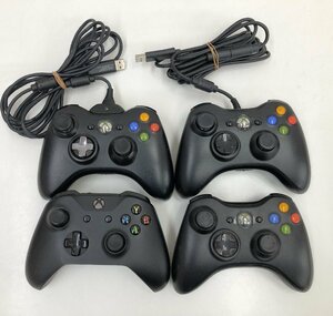 ▲二宮店▲【ジャンク品】1-42 Microsoft マイクロソフト Xbox エックスボックス コントローラー まとめ 4点 Xbox360 ワイヤレス 等