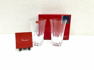 ▲二宮店▲【中古品】1-15 Baccarat バカラ STELLA ステラ Chevron Japan 50YEARS 2011 ペア タンブラー 箱付き