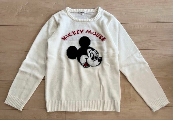 ビーミングバイビームス×ディズニー ミッキーマウス ニット キッズ150 BEAMS Disney コラボ ロゴ セーター