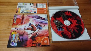 DC CAPCOMVS.SNK２ ミリオネアファイティング2001 帯あり ディスク傷うすめ多め 帯傷み 同梱可 ケース前面ひび