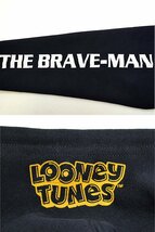 BR×LOONEYコラボ 裏毛フルジップスウェットパーカー◆The BRAVE-MAN ブラックXLサイズ LTB-2403 ブレイブマン 刺繍 ルーニー_画像4