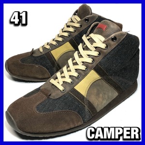  control E6#CAMPER 41 suede boots Camper leather shoes leather shoes original leather used *BA135