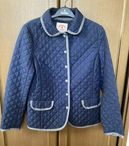 BROOKS BROTHERS ブルックスブラザーズ Red Fleece ネイビー×グレー キルティングジャケット サイズ2　レディース USED 