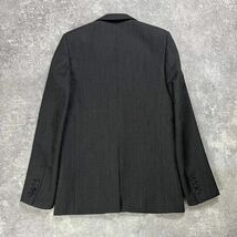 1スタ 美品 Dior HOMME ディオールオム テーラードジャケット ブラック ストライプ 7H3121060334 サイズ48 エディ期 R12_画像2