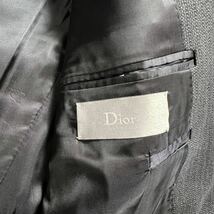 1スタ 美品 Dior HOMME ディオールオム テーラードジャケット ブラック ストライプ 7H3121060334 サイズ48 エディ期 R12_画像5