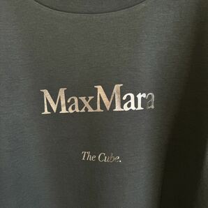 最短翌日お届け♪ 定価38,500円！【24SS・正規品★】S Max Mara マックスマーラ QUIETO ロゴ付き Tシャツ カーキ サイズMの画像5