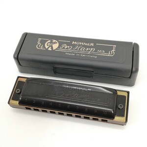 219 HOHNER ホーナー 562/20 PRO HARP A調 10穴 プロハープ MS ハーモニカ ブルースハープ ドイツ製 楽器 ケース付き 音出し未確認