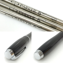 295 美品 PARKER パーカー URBAN 5th アーバン エボニー 第5世代のペン ケース リフィル3本付き 筆記用具 文房具 筆記確認済_画像7