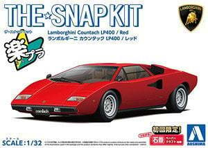 アオシマ 1/32 ザ・スナップキット No.20-A ランボルギーニ カウンタック LP400 (レッド)