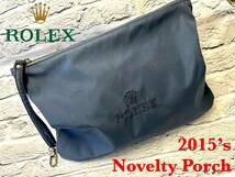 New★ Rolex ロレックス ★ Pouch ダークネイビー ★2010年頃入手・新品未使用・セカンドバッグ_画像1