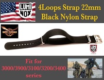 ラスト 新品★ LUMINOX ルミノックス★ 4Loops Strap 22mm Black★純正ベルト 検：CWC ハミルトン オメガ NATO 軍用 ストラップ_画像1