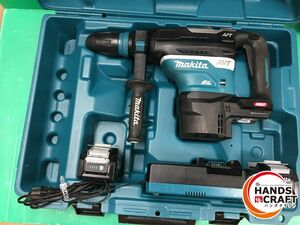 ☆マキタ makita 40mm充電式ハンマドリル HR005GRMX 40Vmax ハツリ可 バッテリ40V4.0Ah×2(充電回数各10回)充電器付 SDSマックス　中古品