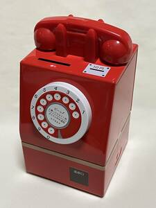 即決も☆赤電話缶　缶入りチョコレート　バレンタイン　レトロ　赤電話　カルディ