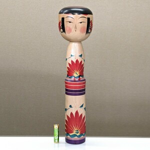 伝統こけし 37cm 井上ゆき子 弥治郎系 在銘 工芸品 民芸品 こけし 人形【MF0067】