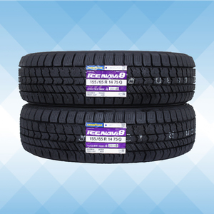 155/65R14 75Q スタッドレスタイヤ GOODYEAR グッドイヤー アイスナビ ICE NAVI8 23年製 正規品 送料無料 2本税込 \9,900より 2