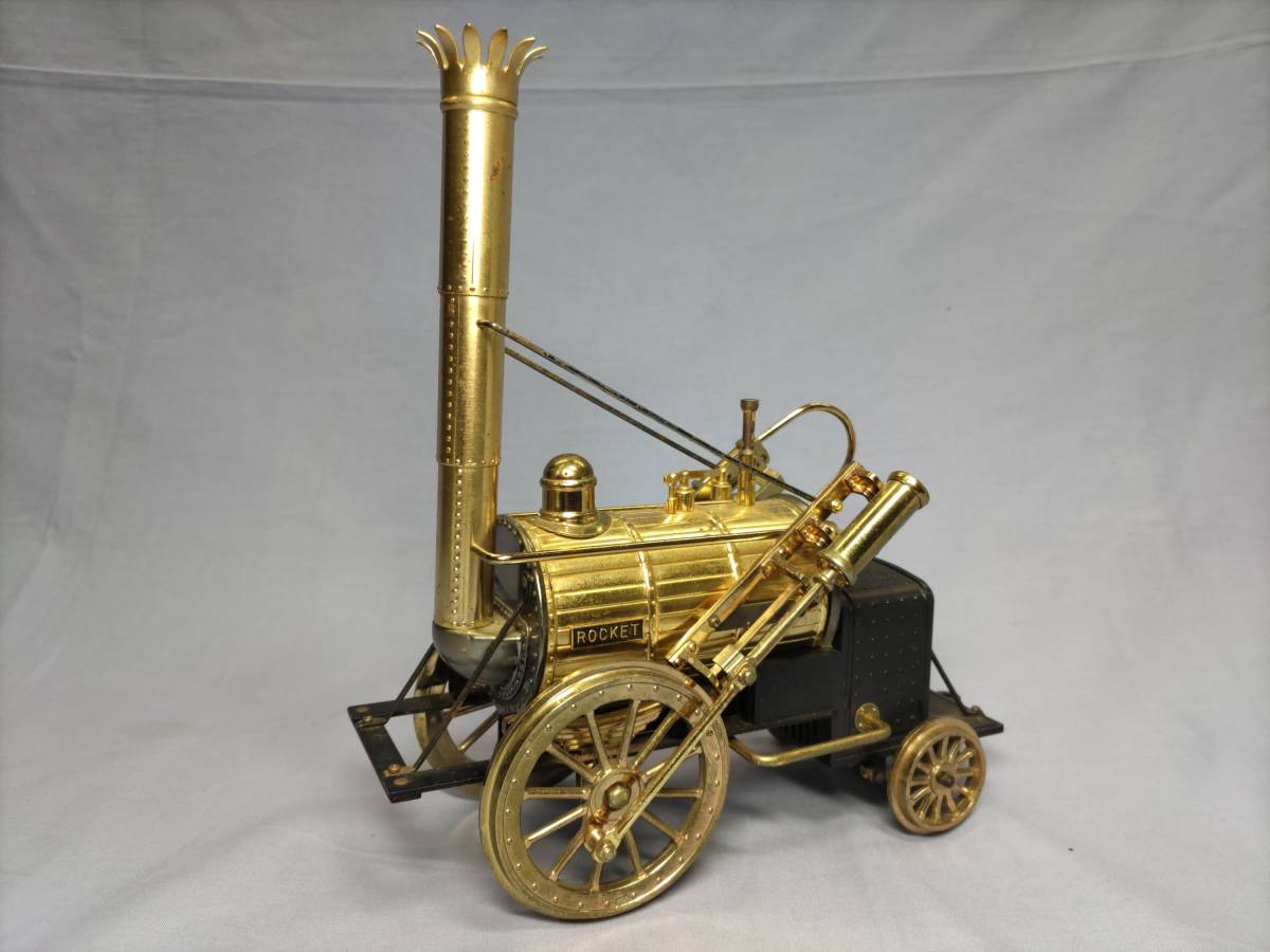 〇昭和レトロ 機関車鉄道模型 スチーブンソン ロケット号 WACO ラジオ付 金