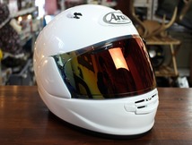 【即決・ほぼ未使用】Arai アライヘルメット フルフェイス アストロ GX 55-56cm グラスホワイト_画像2