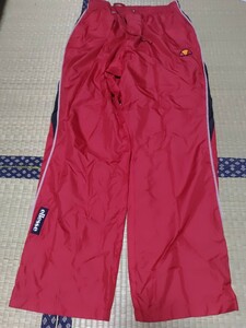 【新品】ellesse ウインドパンツ　ユニセックス　XS 　赤×黒