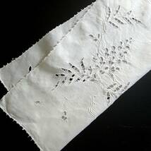 19世紀-20世紀 フランス 花の刺繍 クロッシェ ニードル バテン タティング リバー 綿レース スカラップ トリム チュール _画像1