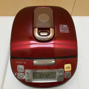 XL6672 Panasonic スチーム IH ジャー炊飯器 1.0L SR-SY106J ルージュブラック 2017年製 通電確認済み パナソニック