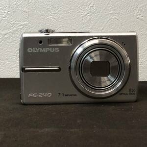 ●【MH-6488】中古品 訳あり OLYMPUS オリンパス FE-240 コンパクトデジカメ 画面にノイズあり 充電器付属【レターパックプラス可】