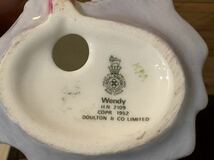 ☆Royal doulton ロイヤルドルトン☆Wendy ウェンディ☆フィギュリン☆ H.N. 2109/COPR 1952☆英国製☆DOULTON&CO.LIMITED☆陶器人形☆_画像8