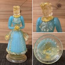 ☆ムラーノ MURANO☆人形☆ムラノ ガラスオブジェ 金彩 豪華ドレス ガラス細工 インテリア☆貴婦人 ガラス人形☆_画像1