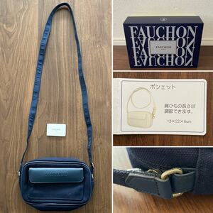 ☆FAUCHON フォション☆ポシェット☆ショルダーバッグ☆斜めがけ☆ネイビー☆