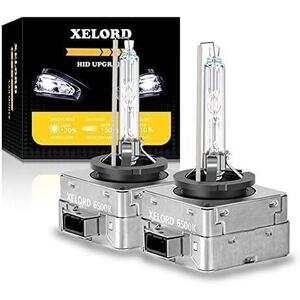 6500K_D1S XELORD 車用ヘッドライト D1S HID 純正交換用 D1S バルブ クイックスタート 高輝度 6500K 車検対応 12V 35W (2個入り)……