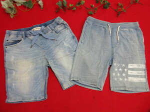 6OH7475 Cook jeans　サイズ32/BAYCRESTベイクレスト　Mサイズ　メンズデニム地ハーフパンツ2枚セット